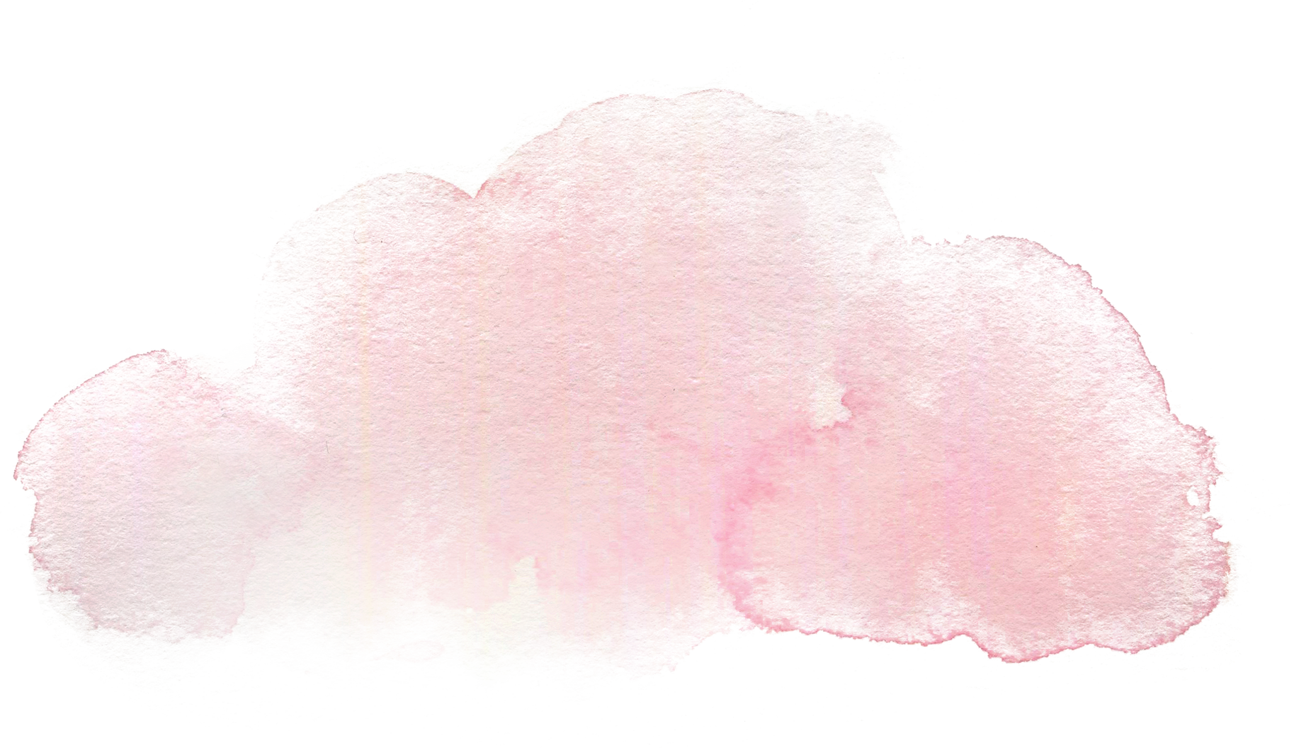 Abstract watercolor pink cloud.